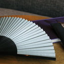 [HAND FAN] BLUE KUMADORI (KABUKI MAKE UP) | NAGOYA FOLDING FAN | SUEHIRODO