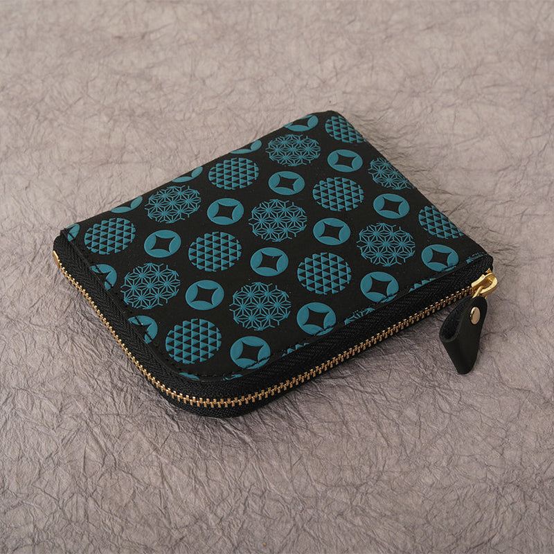 [WALLET] AYASE L-SHAPE ZIPPER MINI | INDEN | GOODHISTOY * KANOKA INDEN