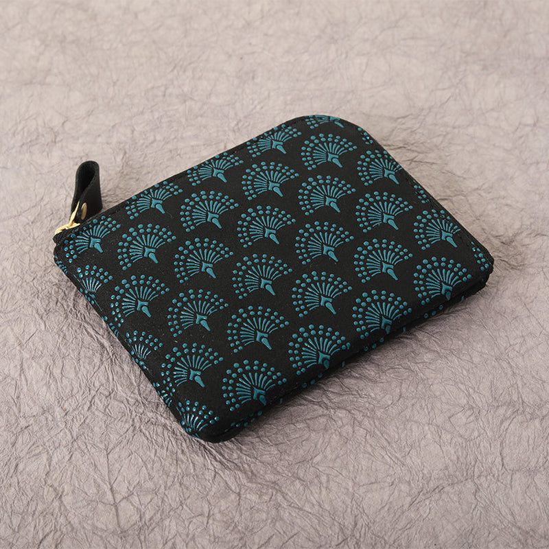 [WALLET] AYASE L-SHAPE ZIPPER MINI | INDEN | GOODHISTOY * KANOKA INDEN