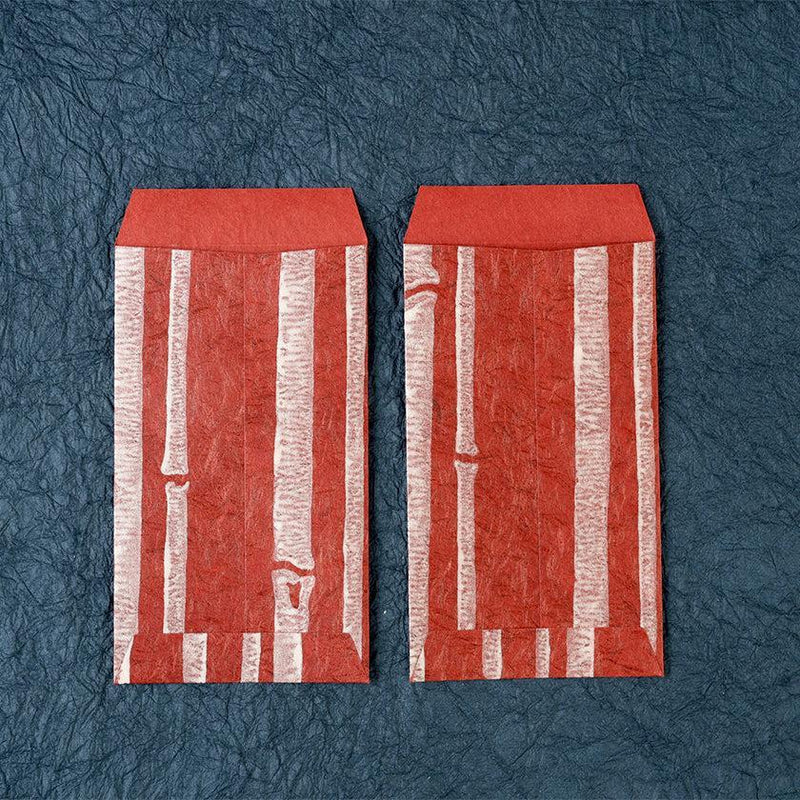[STATIONERY] PETITE BAG (L) BAMBOO RED (2PIECES) | KARAKAMI | KARAGEN