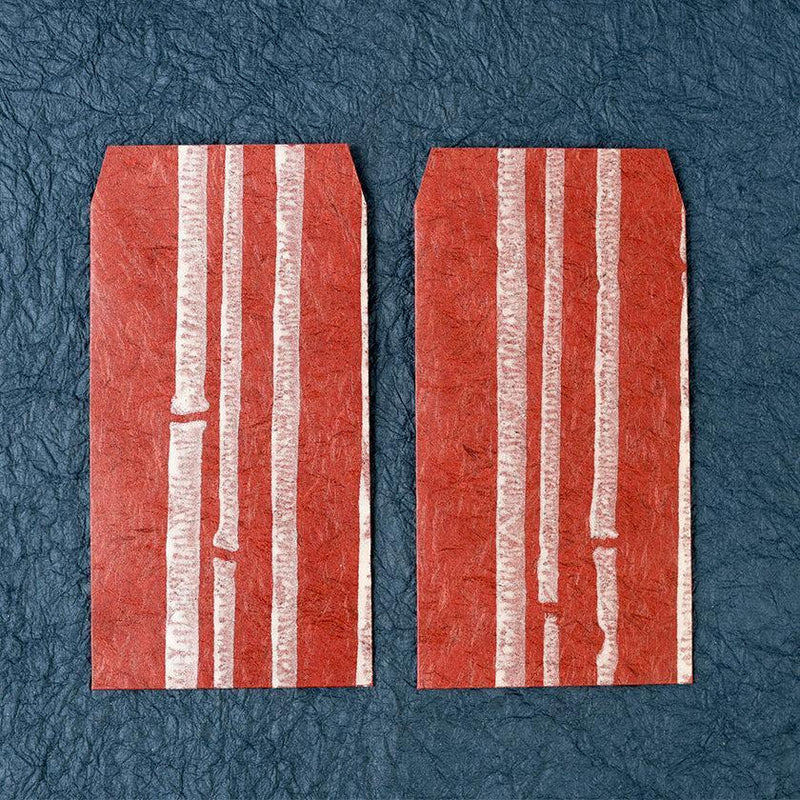 [STATIONERY] PETITE BAG (L) BAMBOO RED (2PIECES) | KARAKAMI | KARAGEN
