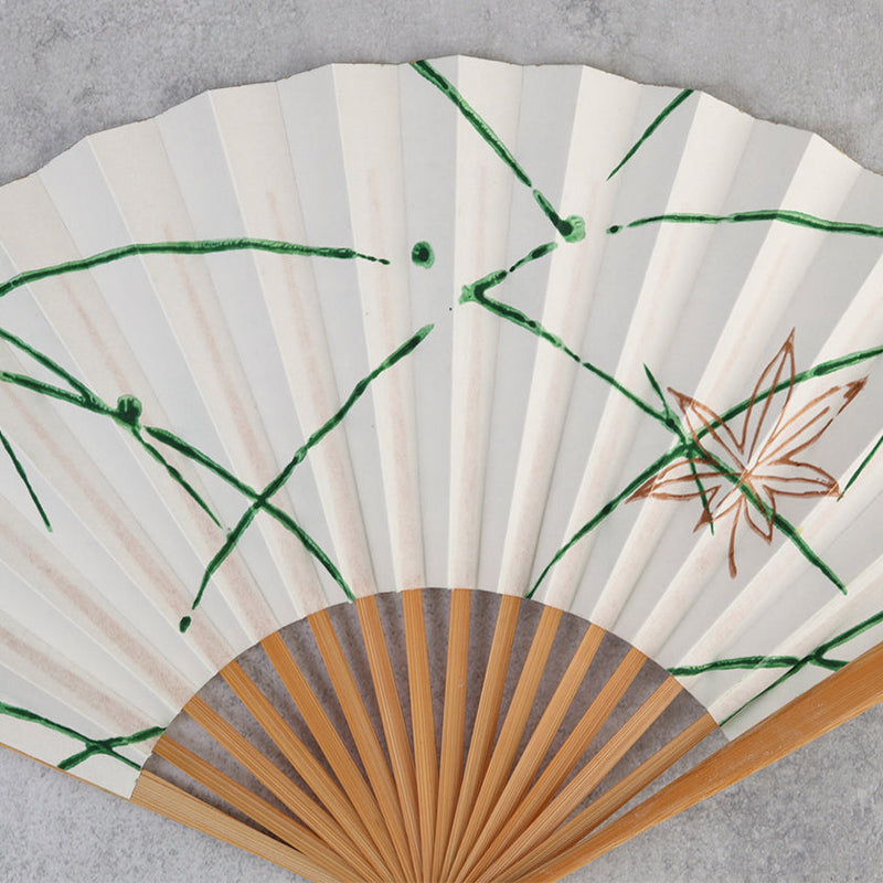[HAND FAN]  DAYFLOWER & MAPLE | KARAKAMI | KARAGEN
