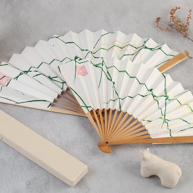 [HAND FAN]  DAYFLOWER & RABBIT | KARAKAMI | KARAGEN