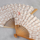 [HAND FAN]  SMALL FLOWER SHIPPO PATTERN | KARAKAMI | KARAGEN