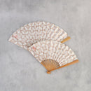 [HAND FAN]  SMALL FLOWER SHIPPO PATTERN | KARAKAMI | KARAGEN