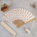 [HAND FAN]  SMALL FLOWER SHIPPO PATTERN | KARAKAMI | KARAGEN