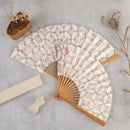 [HAND FAN]  SMALL FLOWER SHIPPO PATTERN | KARAKAMI | KARAGEN