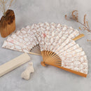 [HAND FAN]  SMALL FLOWER SHIPPO PATTERN | KARAKAMI | KARAGEN