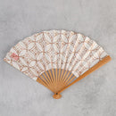 [HAND FAN]  SMALL FLOWER SHIPPO PATTERN | KARAKAMI | KARAGEN