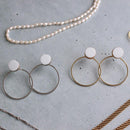 [PIERCED EARRINGS] WHITE PORCELAIN GOLD | IMARI-ARITA WARES | 6.KILN