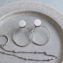 [PIERCED EARRINGS] WHITE PORCELAIN SILVER | IMARI-ARITA WARES | 6.KILN