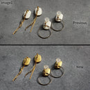 [PIERCED EARRINGS] WHITE PORCELAIN SQUARE (S) | IMARI-ARITA WARES | 6.KILN