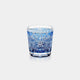 [Rocks Glass] Hishi-Hana（藍色）Hideaki Shinozaki傳統手工藝大師|江戶|卡加米水晶