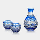 [SAKE BOTTLE] SAKE SET TAMAMAI BY HIDEAKI SHINOZAKI MASTER OF TRADITIONAL CRAFTS | EDO KIRIKO | KAGAMI CRYSTAL