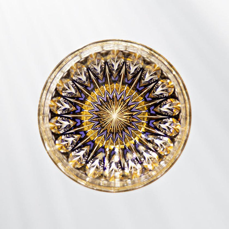 [ROCKS GLASS] HANA KAGAMI BY SATOSHI NABETANI, MASTER OF TRADITIONAL CRAFTS | EDO KIRIKO | KAGAMI CRYSTAL