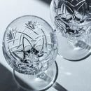 [GLASS] PAIR OF WINE GLASSES 'BONHEUR' | CRYSTAL GLASS | KAGAMI CRYSTAL