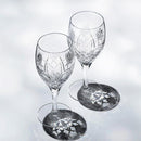 [GLASS] PAIR OF WINE GLASSES 'BONHEUR' | CRYSTAL GLASS | KAGAMI CRYSTAL