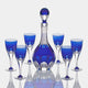 [WINE SET] DECANTER AND 6 WINE GLASSES "ROYAL BLUE" | CRYSTAL GLASS | KAGAMI CRYSTAL