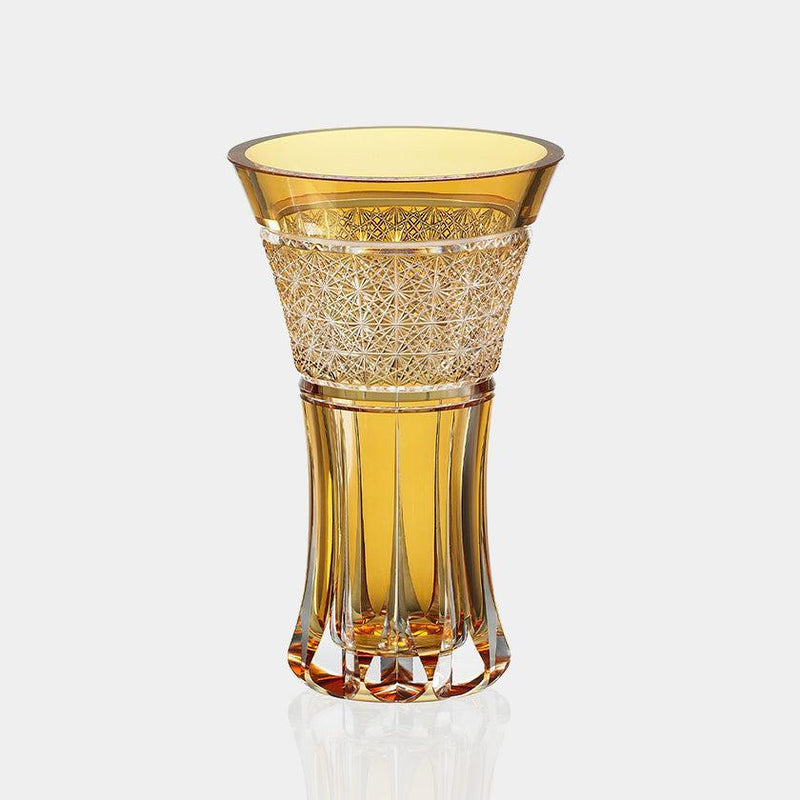 [VASE] BONFIRE BY TATSUYA NEMOTO, MASTER OF TRADITIONAL CRAFTS | EDO KIRIKO | KAGAMI CRYSTAL