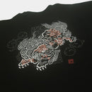 [T-SHIRT] PEONY LION | SILK-SCREEN PRINT | WAJIN Art T-shirts Japan