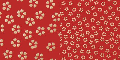 [簽名郵票外殼]櫻花（紅色帶有白色漆）| Koushu inden（漆鹿工藝品）| inden-ya