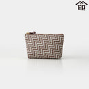 [POUCH] CHEVRON 4 | KOUSHU INDEN (LACQUERED DEERSKIN CRAFTS)| INDEN-YA