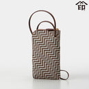 [POCHETTE] CHEVRON SMARTPHONE POCHETTE | KOUSHU INDEN (LACQUERED DEERSKIN CRAFTS)| INDEN-YA