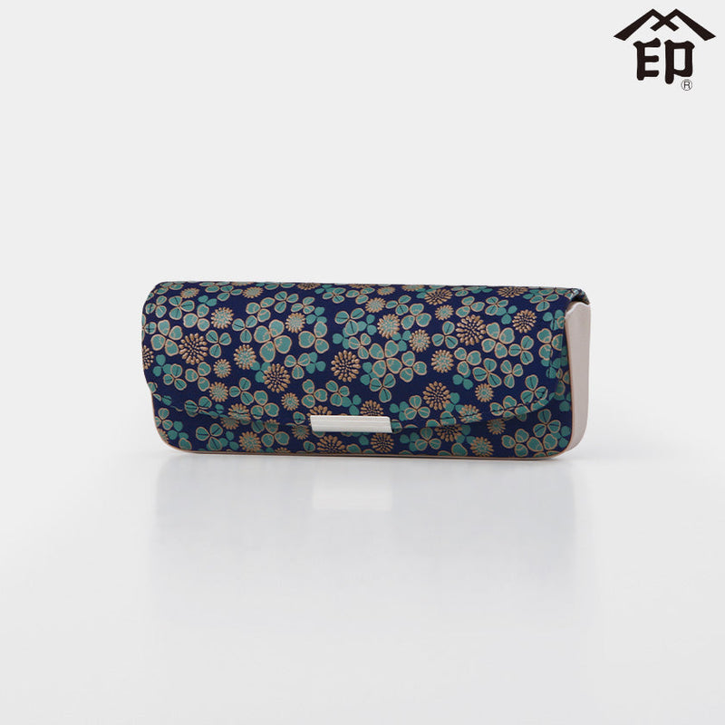 [GLASSES CASE] WHITE CLOVER H | KOUSHU INDEN (LACQUERED DEERSKIN CRAFTS)| INDEN-YA