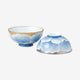 [RICE BOWL SETS] PLATINUM MOUTAN PAIR | HASAMI WARES| SAIKAI TOKI