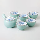 [JAPANESE TEA POT & CUPS SET] GRAPE (M) WITH LID | HASAMI WARES| SAIKAI TOKI