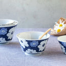 [BOWL SETS] INDIGO FLOWER (S & M & L) SET OF 3 | HASAMI WARES| SAIKAI TOKI