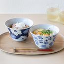 [BOWL SETS] INDIGO FLOWER PAIR | HASAMI WARES| SAIKAI TOKI