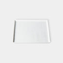 [DISH] SCULPTURE-PATTERN (WHITE PORCERIN) SQUARE PLATE (M) | HASAMI WARES| SAIKAI TOKI