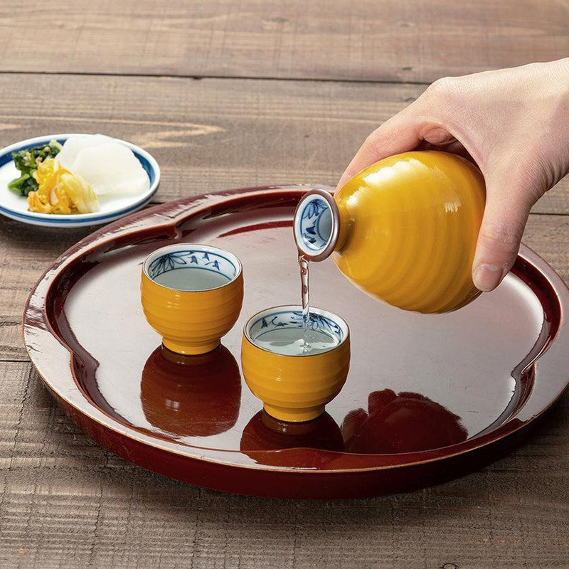 [SAKE BOTTLE] YELLOW KOCHI WARE | HASAMI WARES| SAIKAI TOKI