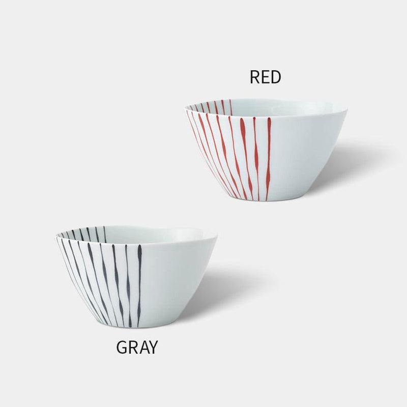 [BOWL] SWAYING STRIPES V-BOWL (L) | HASAMI WARES| SAIKAI TOKI