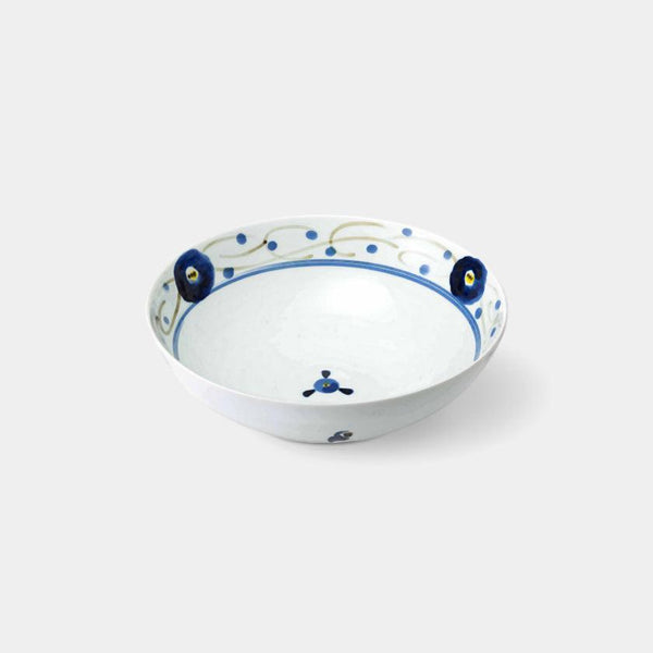 [BOWL] SMALL FLOWERS DYED (L) | HASAMI WARES| SAIKAI TOKI