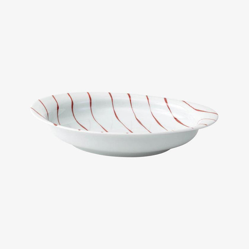 [PLATE] SWAYING STRIPES MULTI (L) | HASAMI WARES| SAIKAI TOKI
