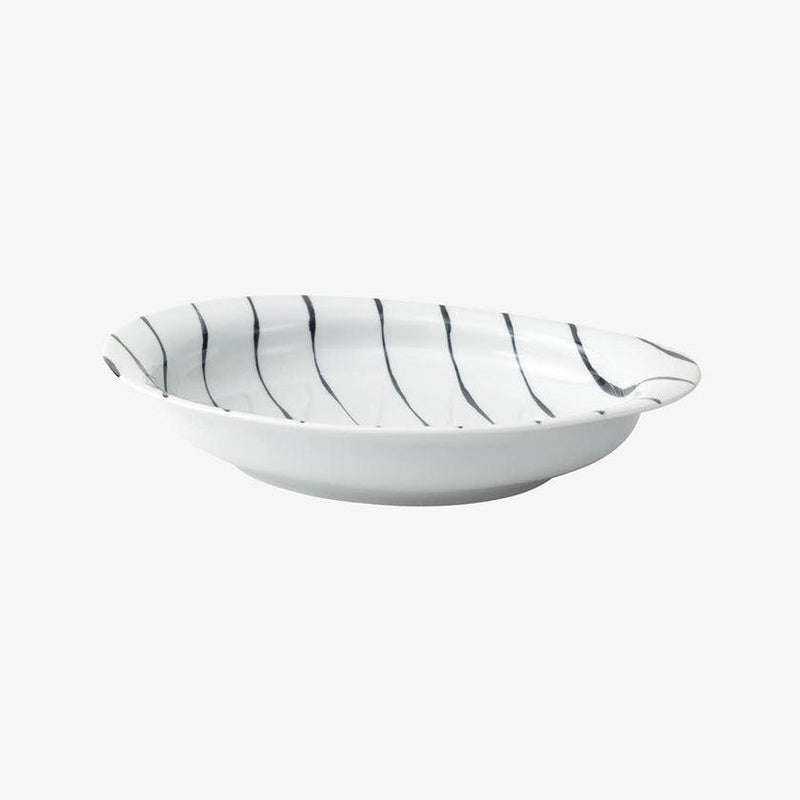[PLATE] SWAYING STRIPES MULTI (L) | HASAMI WARES| SAIKAI TOKI