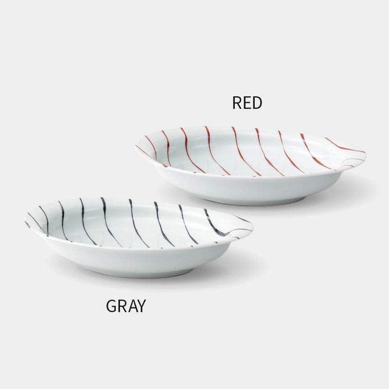 [PLATE] SWAYING STRIPES MULTI (L) | HASAMI WARES| SAIKAI TOKI