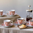 [MUG (CUP)] ELEGANCE COFFEE CUP & SAUCER SET OF 5 | HASAMI WARES| SAIKAI TOKI