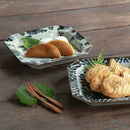 [DISH] ANTIQUE DYED PICTURE OCTAGON PAIR | HASAMI WARES| SAIKAI TOKI