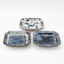 [DISH] ANTIQUE DYED PICTURE OCTAGON SET OF 3 | HASAMI WARES| SAIKAI TOKI
