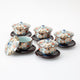 [ถ้วยชาญี่ปุ่น] Moutan พร้อมชุดจานรอง 5 | Hasami Wares | Saikai Toki