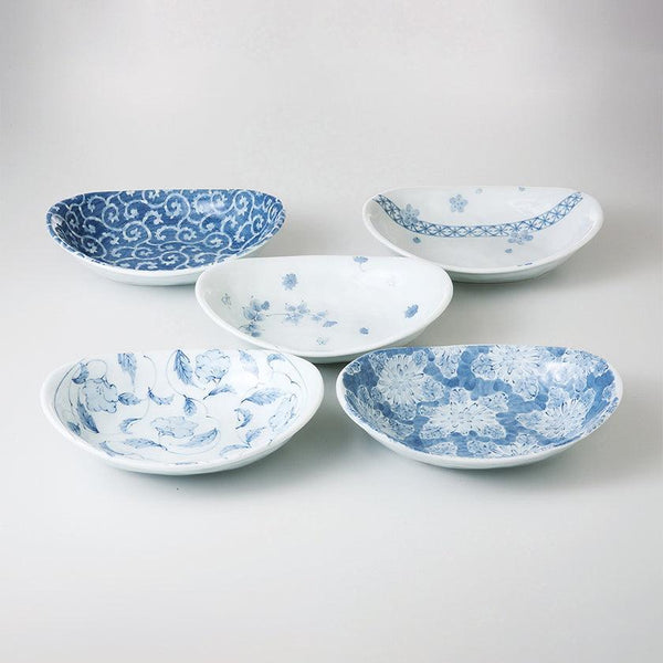 [DISH] DYED PICTURE SET OF 5 | HASAMI WARES| SAIKAI TOKI