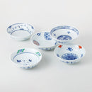 [BOWL] SOMENISHIKI PICTURE MULTI SET OF 5 | HASAMI WARES| SAIKAI TOKI