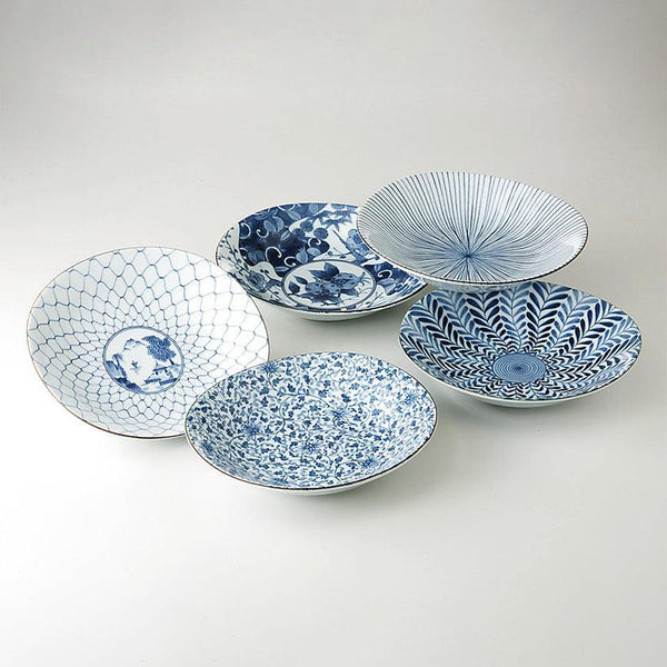 [BOWL] NISHIKI PICTURE OVAL SET OF 5 | HASAMI WARES| SAIKAI TOKI