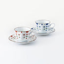 [MUG (CUP)] YORAKU PATTERN COFFEE CUP & SAUCER PAIR | HASAMI WARES| SAIKAI TOKI