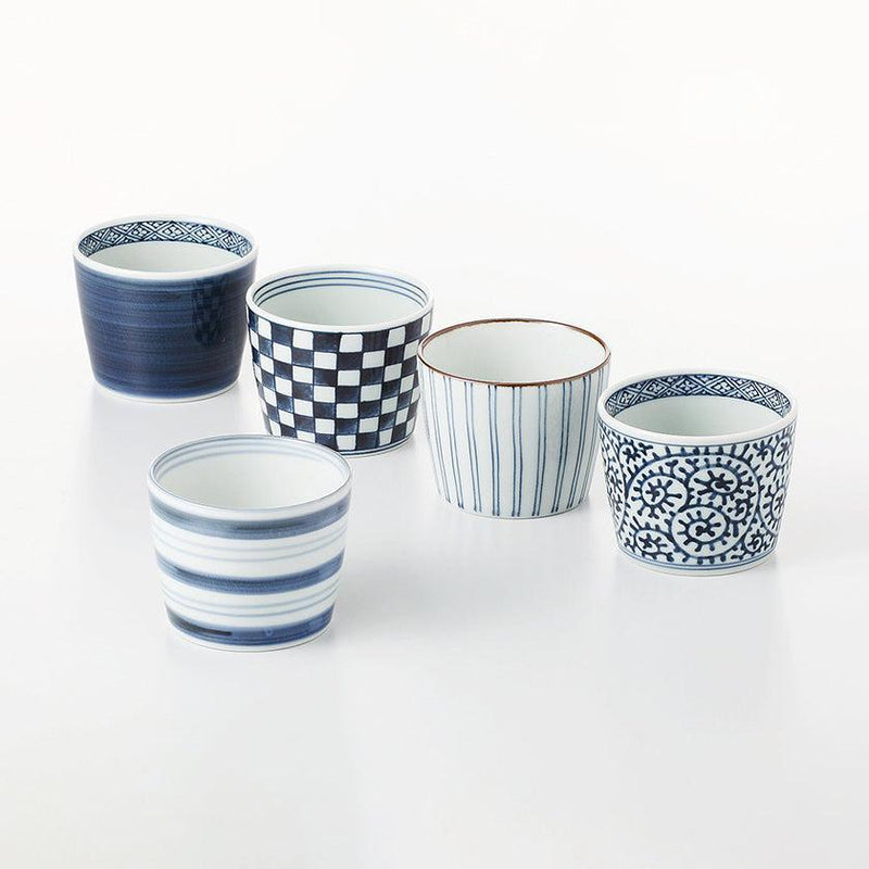 [CUP] INDIGO COLOR SET OF 5 | HASAMI WARES| SAIKAI TOKI