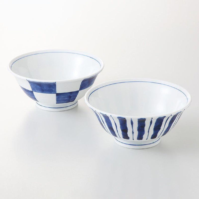 [BOWL] DYED MODERN NOODLE (L) PAIR | HASAMI WARES| SAIKAI TOKI