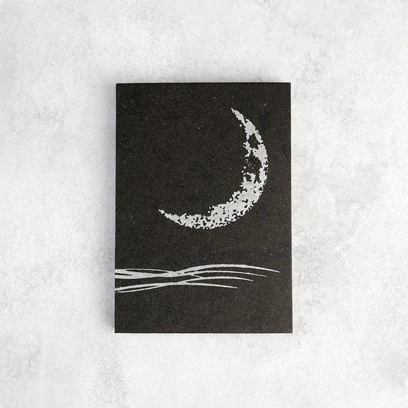 [STATIONERY] CRESCENT MOON (BLACK) | KARAKAMI (JAPANESE PAPER)｜KEIBIFUGETSU